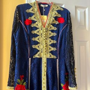 Moroccan Lace Rose Abaya